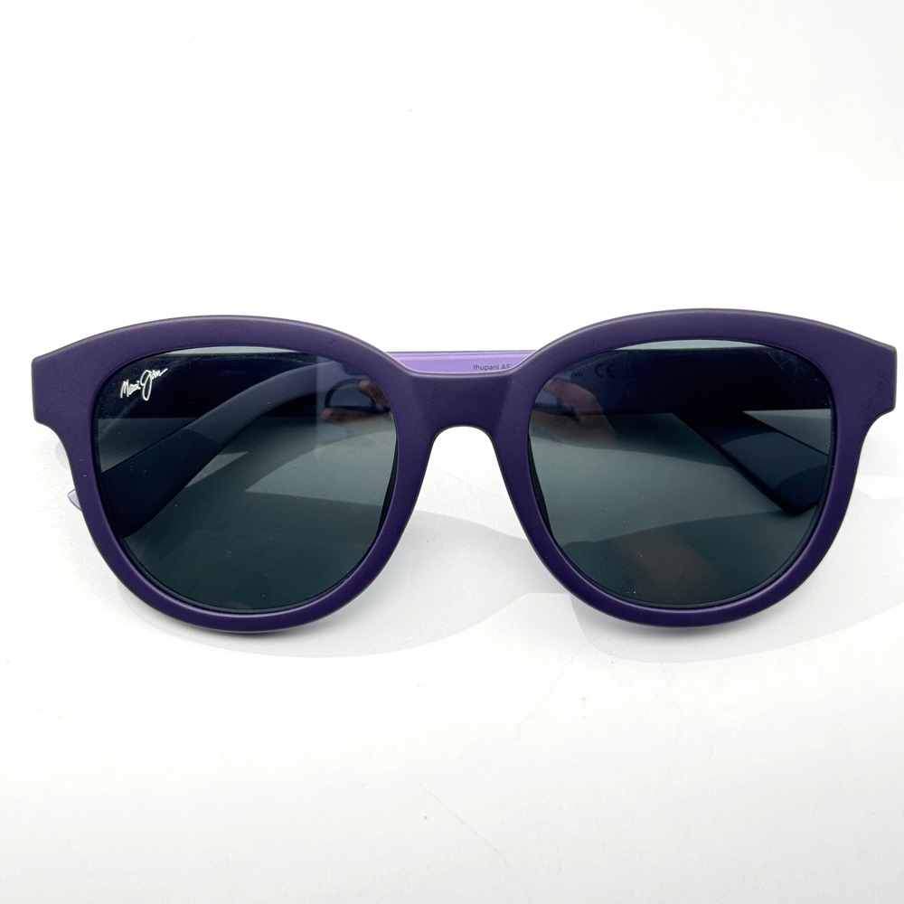 Maui Jim Sunglasses Ihupani AF MJ658-28 Matte Dark Violet Polarized Asian Fit
